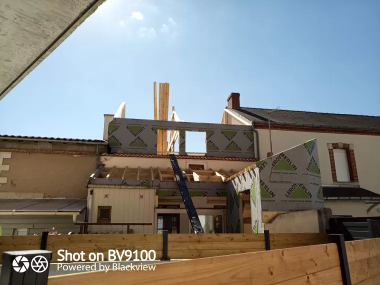 Création et pose d'une surélévation de maison à Rezé, Nantes, BS Charpente Bois