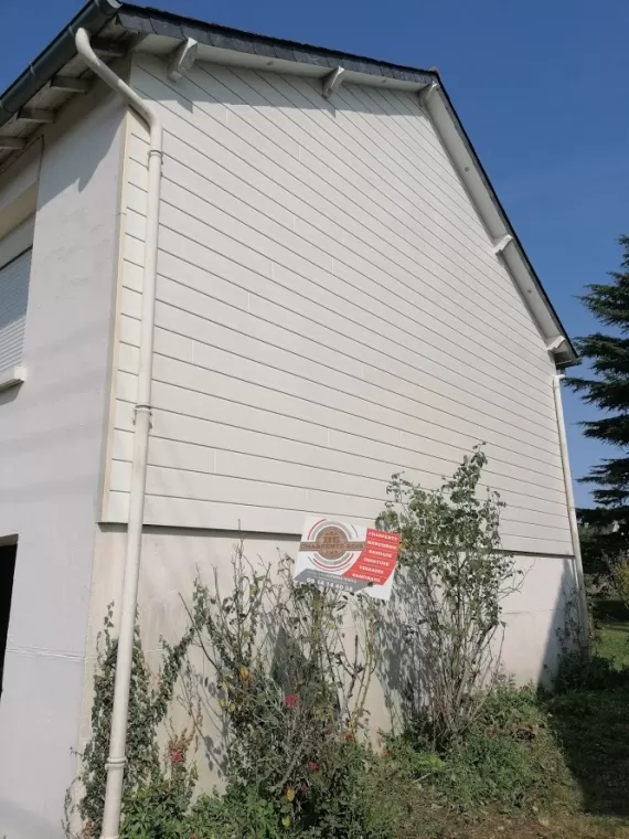 Habillage d'un pignon en bardage à Guémené Penfao, Nantes, BS Charpente Bois