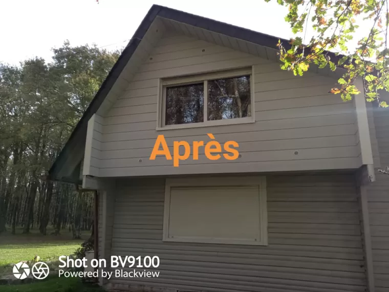 Habillage d'un pignon en bardage PVC à Guémené -Penfao, Nantes, BS Charpente Bois