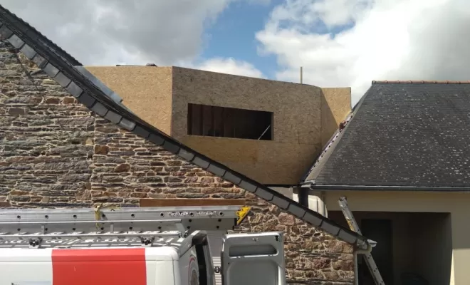Création d'une extension à Pipriac, Nantes, BS Charpente Bois
