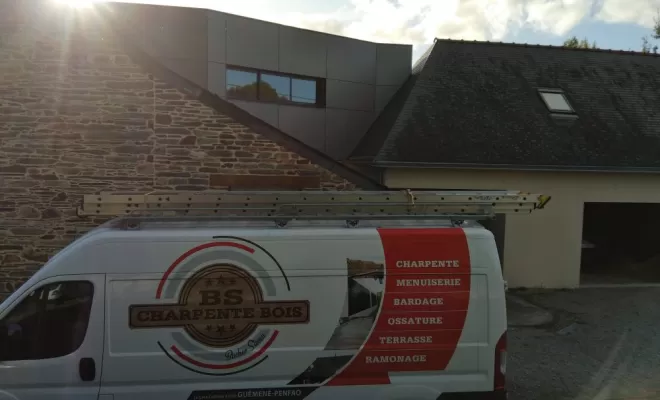 Création d'une extension à Pipriac, Nantes, BS Charpente Bois