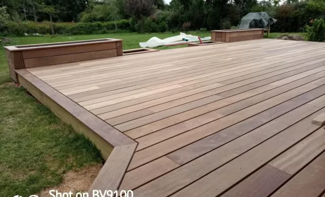 Réalisation d'une terrasse en cumaru à Héric, Nantes, BS Charpente Bois